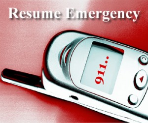 Resume writing emergency